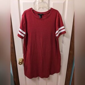 Forever 21 Maroon T-Shirt Dress Size Medium